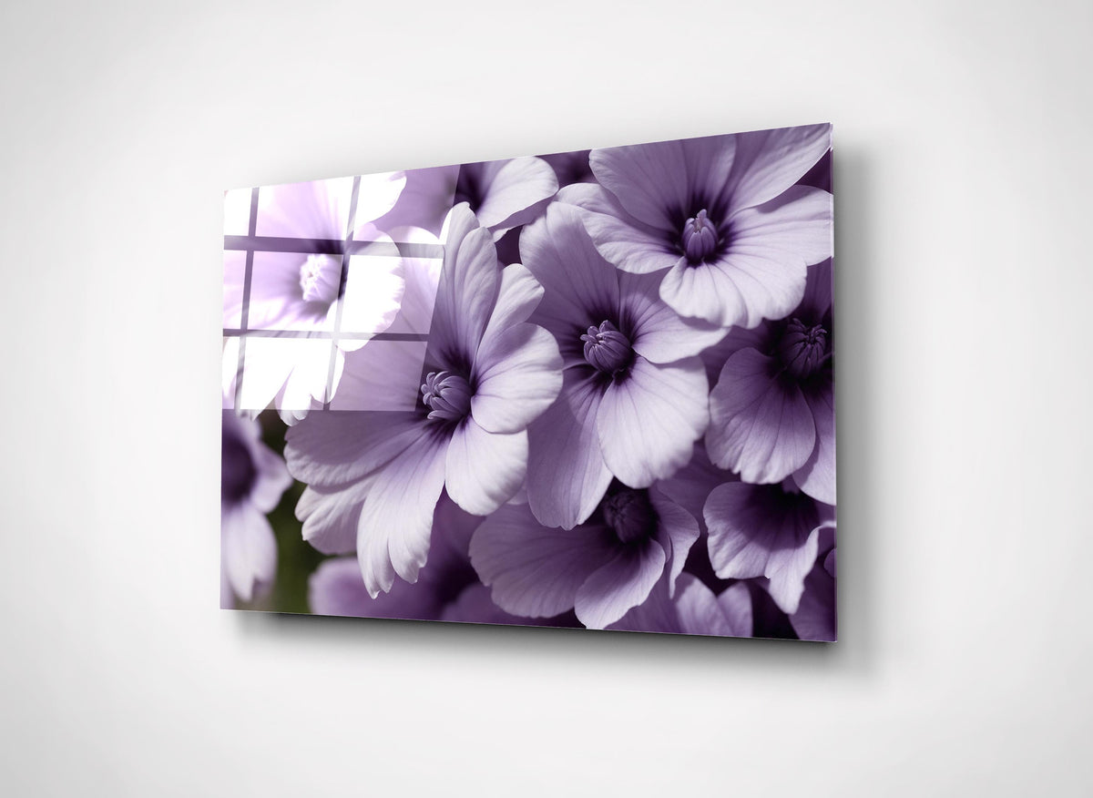 Lavender Blossoms Close-Up Glass Wall Art close-up