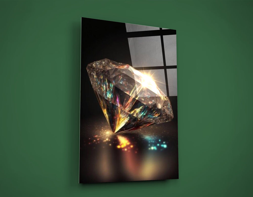 Sparkling Diamond Glass Wall Art close-up