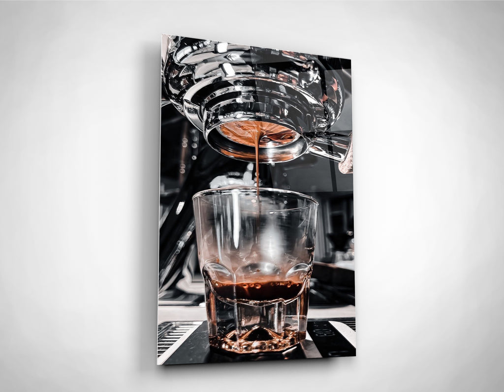 Monochrome Espresso Shot Glass Wall Art close-up