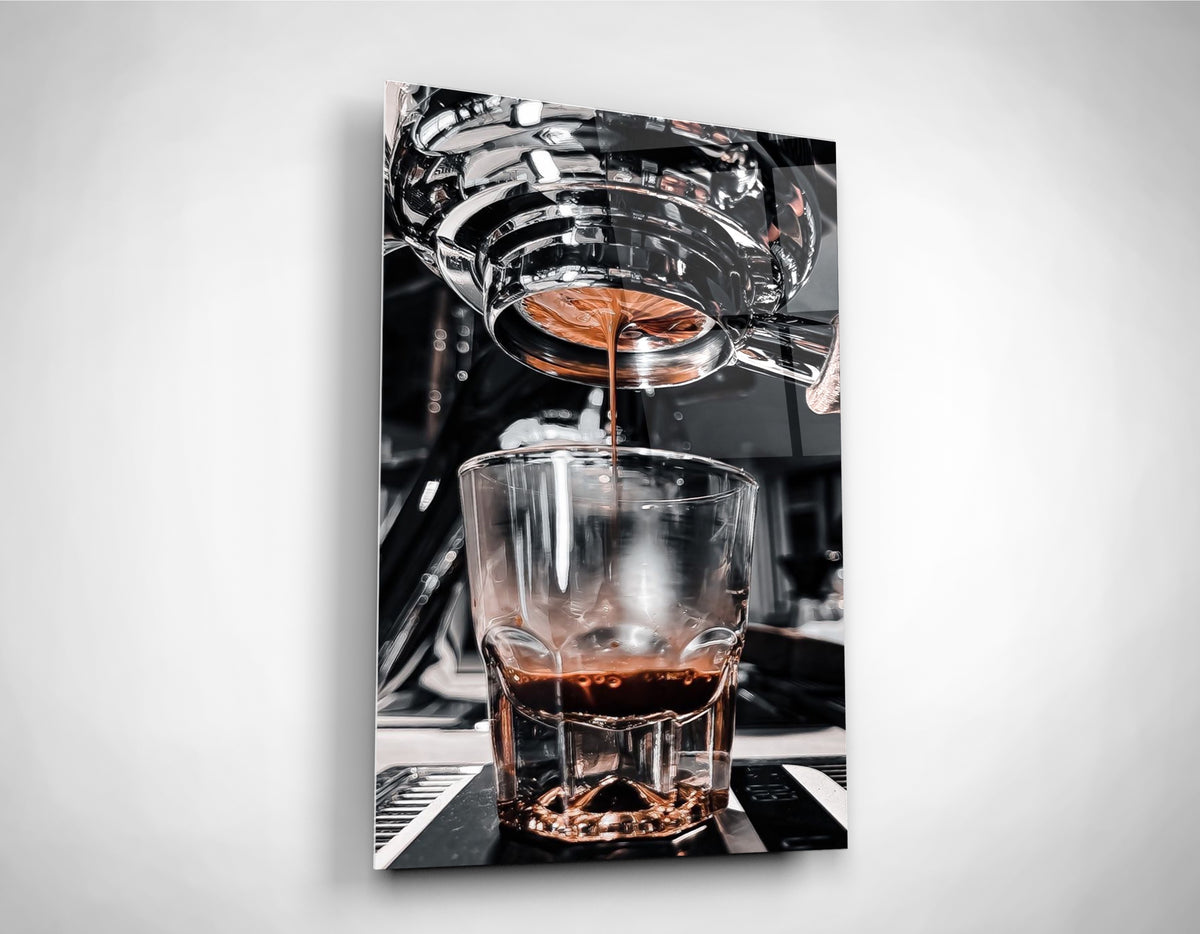 Monochrome Espresso Shot Glass Wall Art close-up